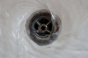 Water being drained in a sink