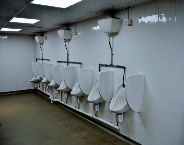 Urinals, toilets, sinks, faucets are all some of the most commonly affected parts of a shared bathroom.