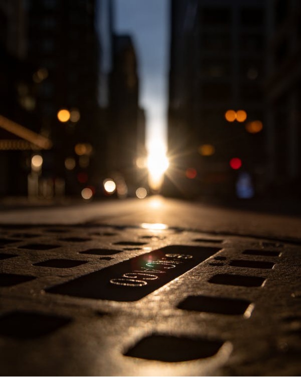 Sewer cap leading to the sewer lines