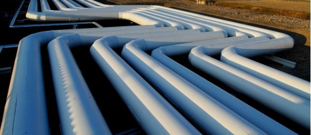 White pipes on a house exterio