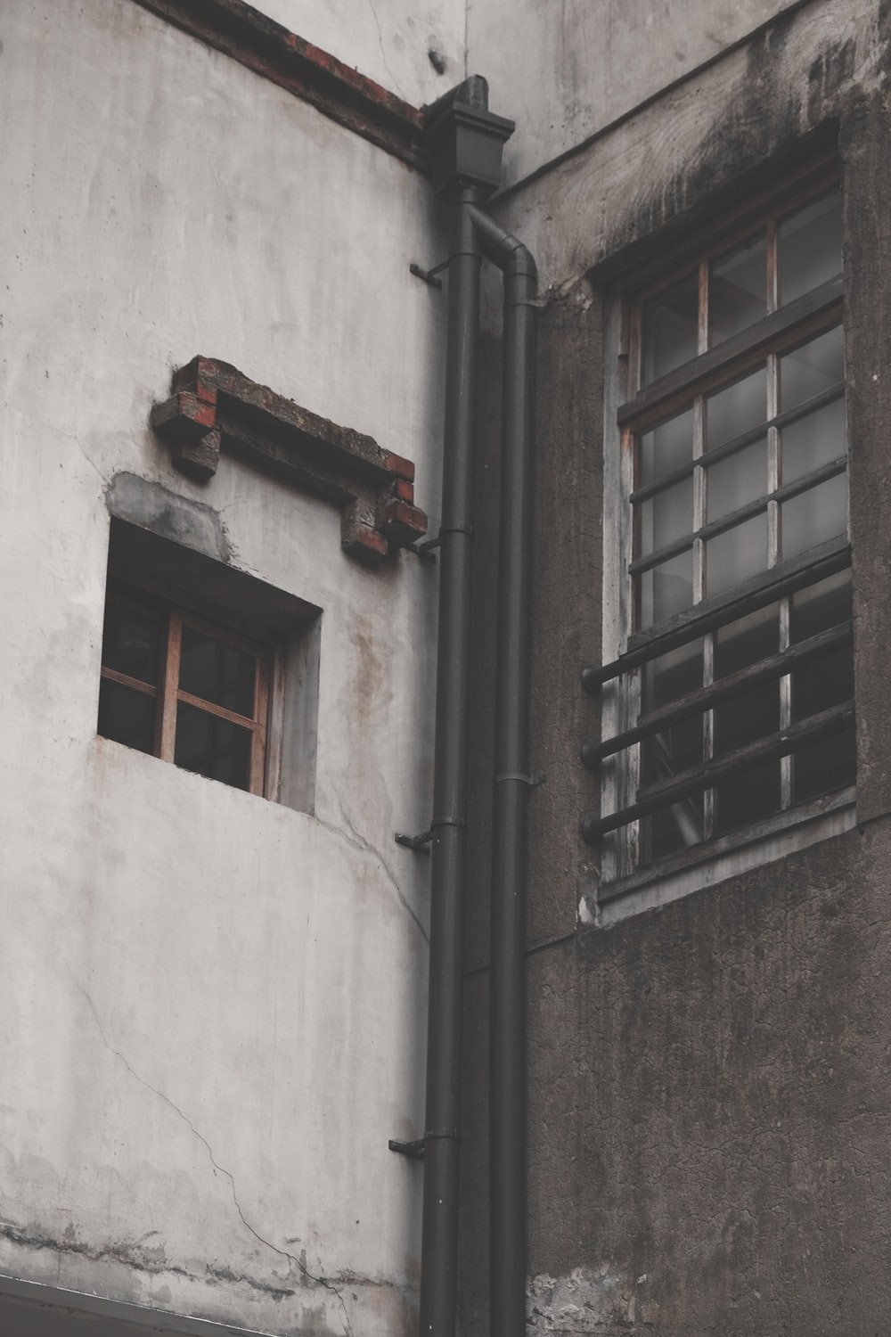 Metal pipes on the exterior of a house